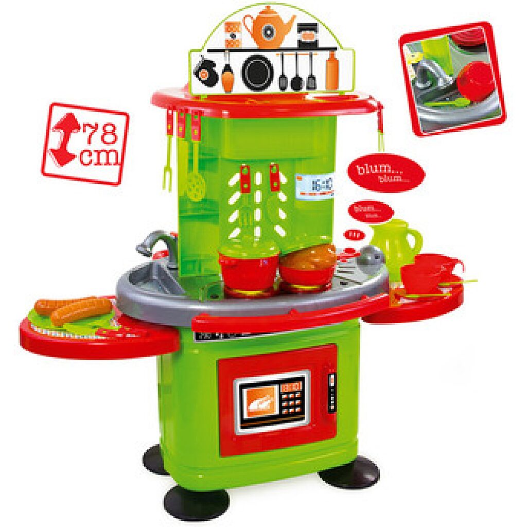 Chefs: Zöld-narancs játékkonyha fénnyel és hanggal - 78 cm - 1. kép