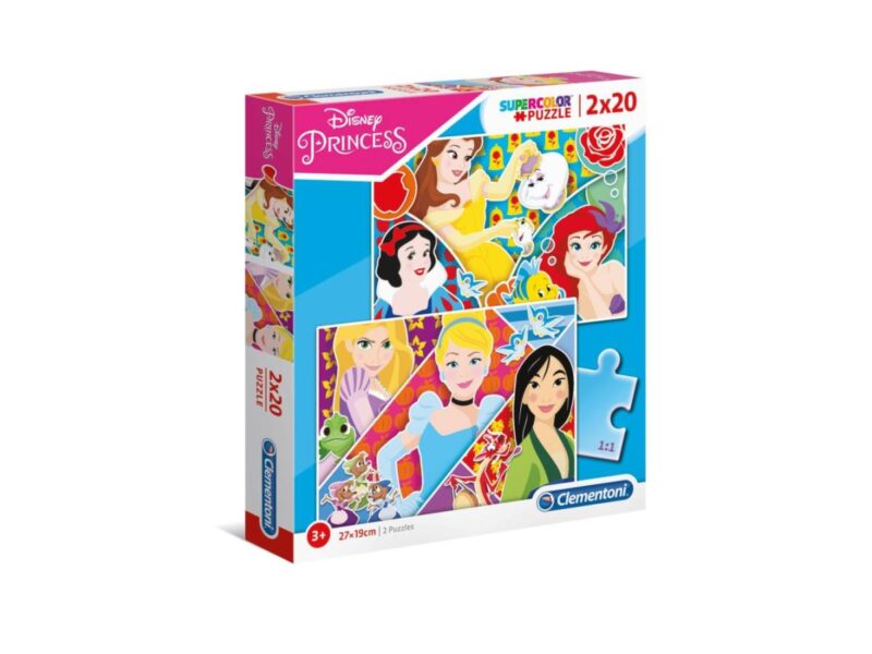 Disney Hercegnők 2x20 db-os puzzle - Clementoni - 1. kép