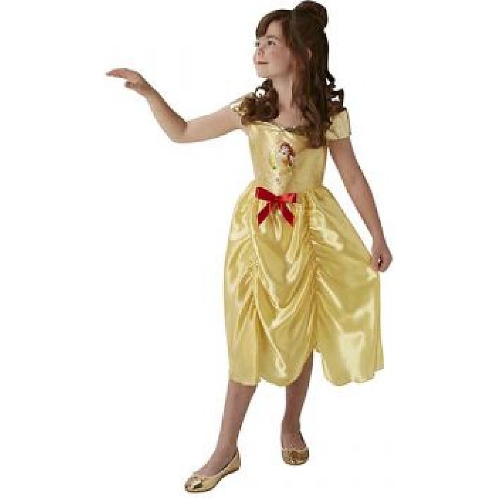 Disney hercegnők: Belle jelmez piros masnival - 128 cm - 1. kép