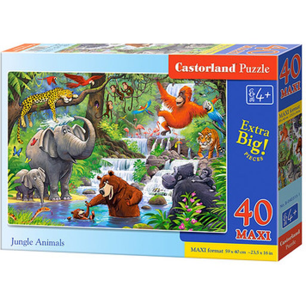Dzsungel állatok 40 darabos maxi puzzle - 1. kép