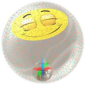 Emoji mintás világító labda - többféle - 1. kép