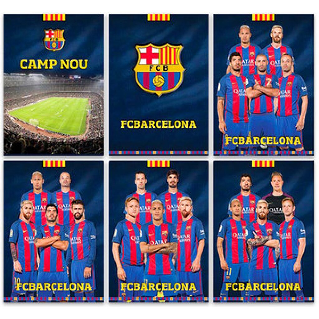 FC Barcelona: négyzetrácsos füzet - A4
