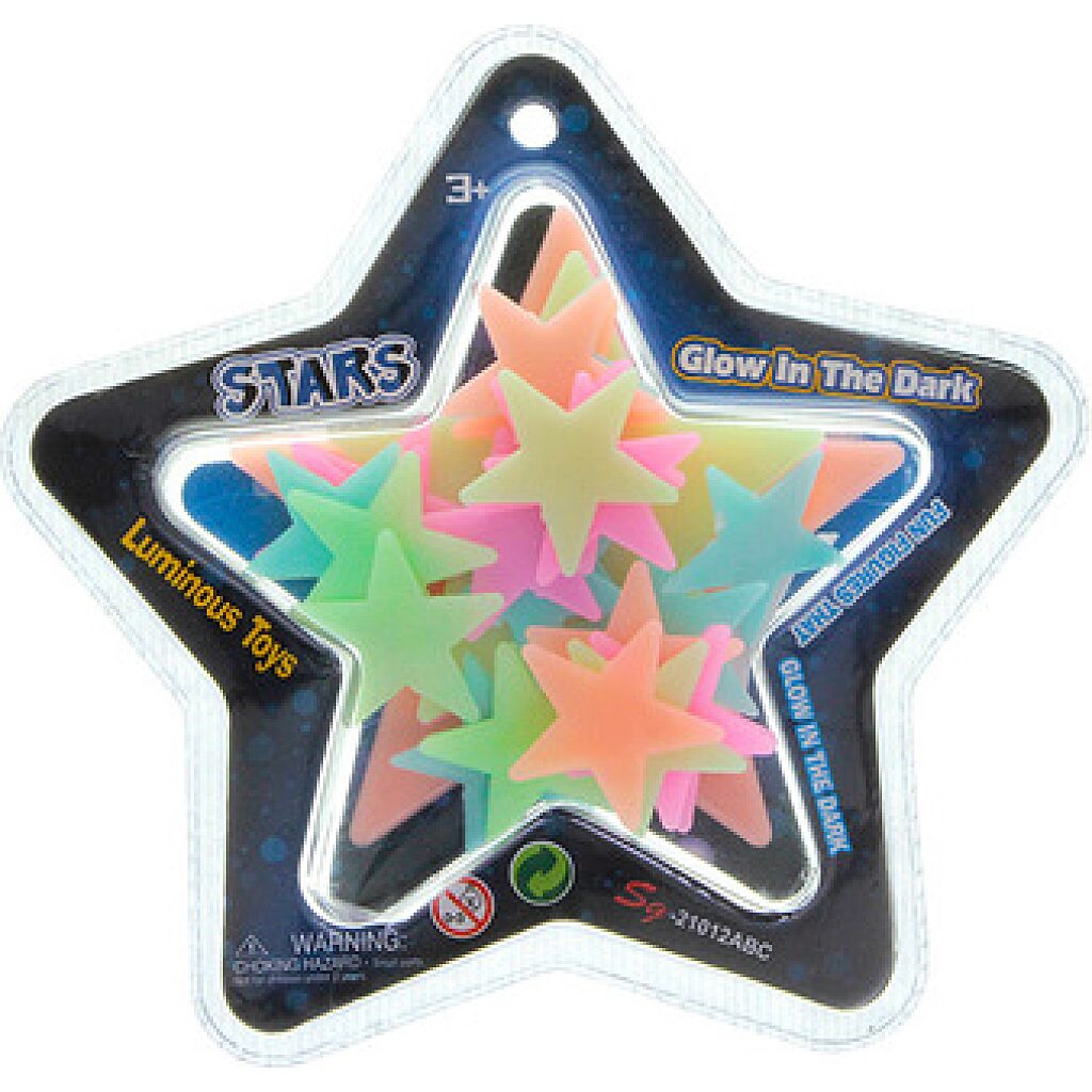 Foszforeszkáló csillag dekoráció - többféle - 1. kép