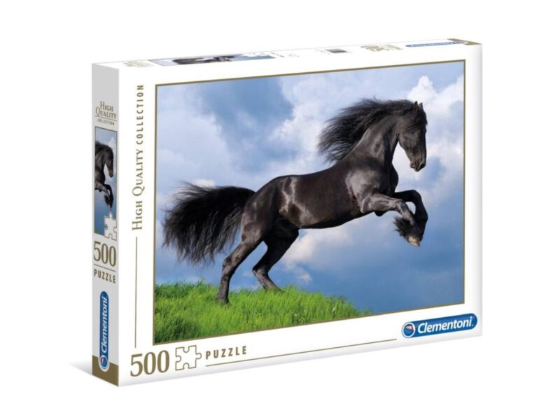 Fríz fekete ló 500 db-os puzzle - Clementoni - 2. kép