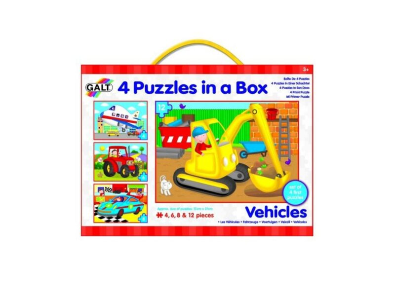 Galt - járművek 4 puzzle egy dobozban - 1. kép