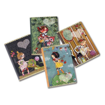 Mesefigurás négyzetrácsos füzet - A5