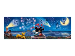 Mickey és Minnie 1000 db-os panoráma puzzle - Clementoni - 1. kép