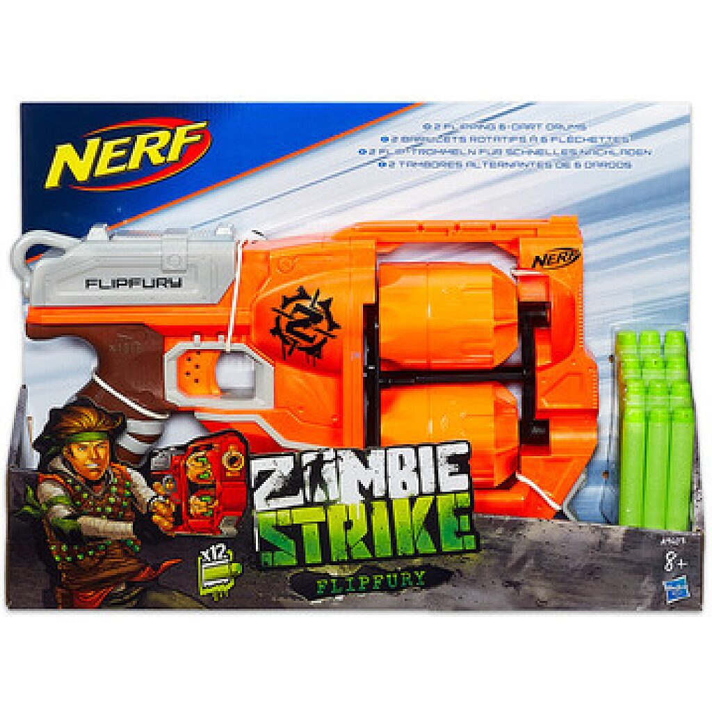 NERF N-Strike Elite Zombie Strike: Flipfury szivacslövő fegyver - 1. kép
