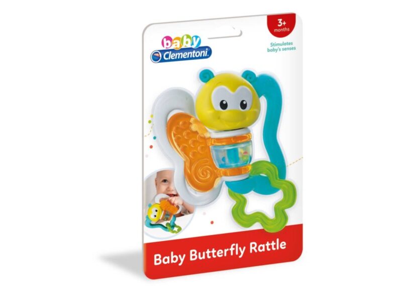 Pillangó rágóka és csörgő - Clementoni Baby - 2. kép