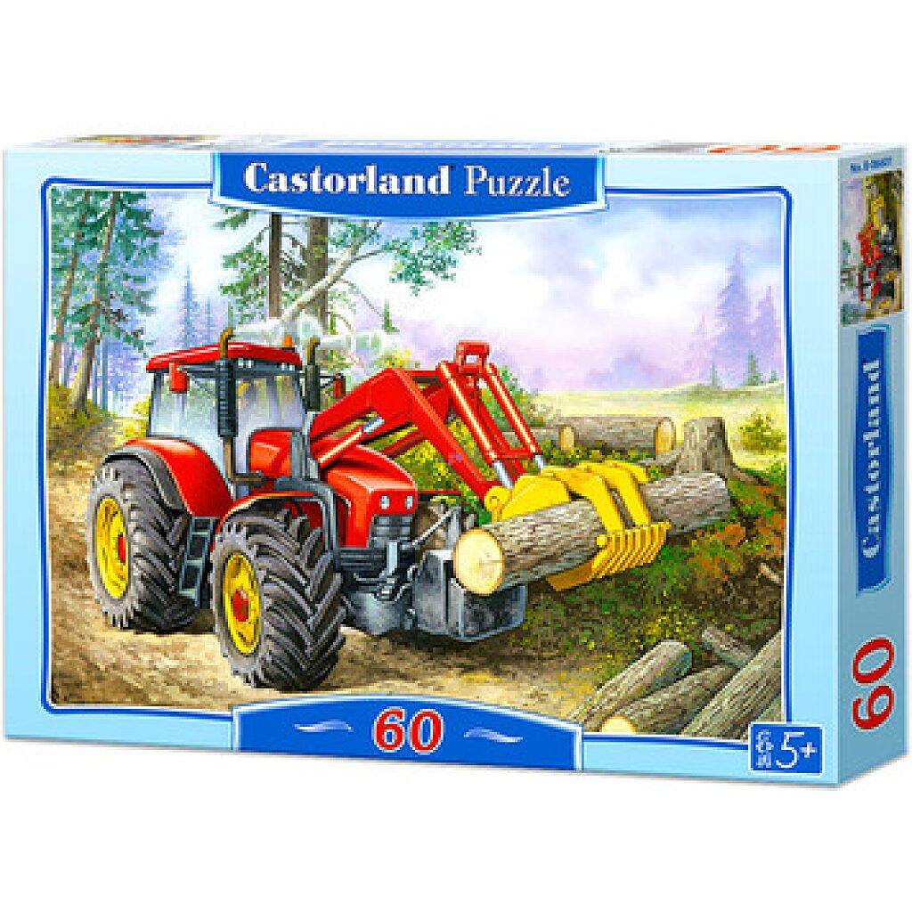 Rönkgyűjtő traktor - 60 darabos puzzle - 1. kép