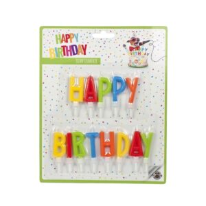 Trendhaus "Happy Birthday" betűk szülinapi gyertya szett