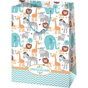 Vadállat mintás álló dísztasak - 33 x 15 x 44 cm - 1. kép