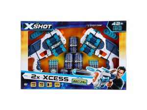 X-Shot Xcess Forgótáras szivacslövő pisztoly 2db 6 doboz