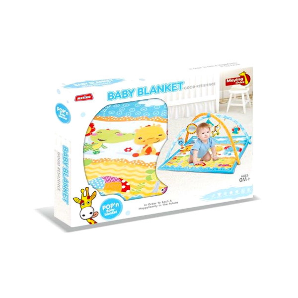 Állatos bébi játszószőnyeg - kék - 2. Kép