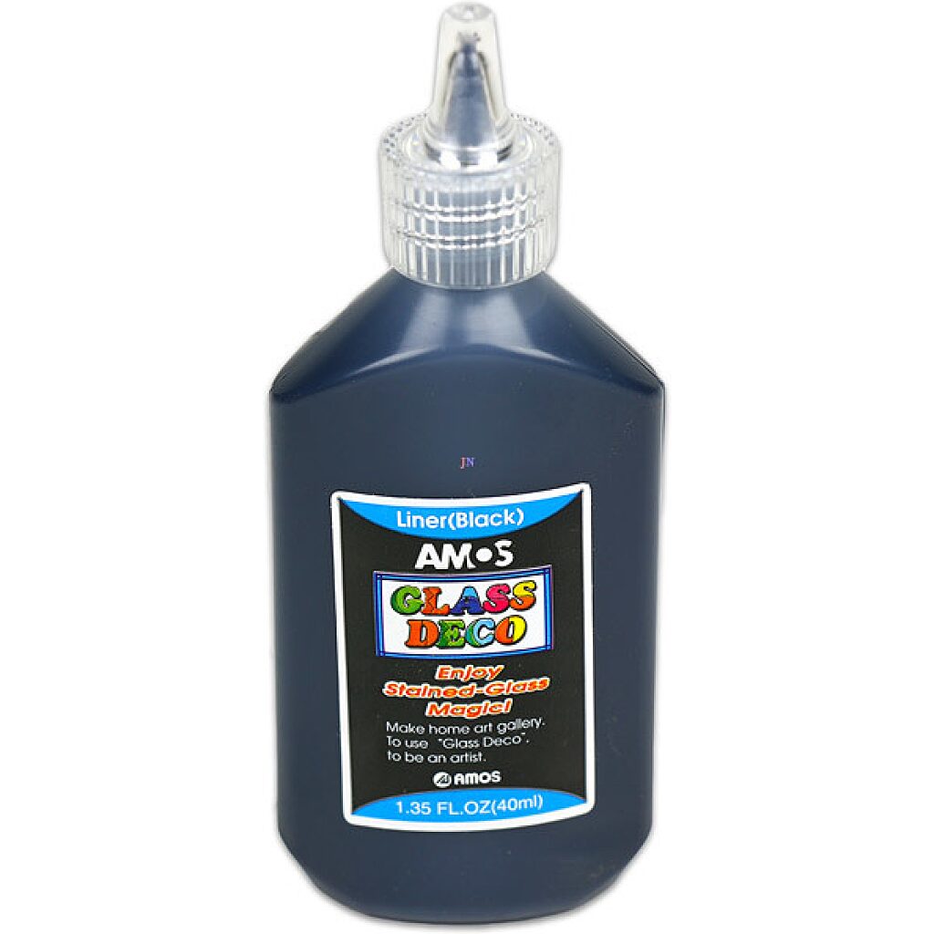Amos fekete kontúr üvegfesték - 40 ml - 1. Kép
