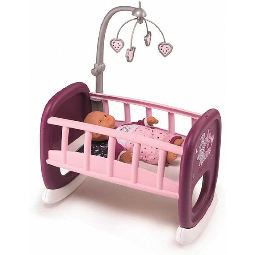 Baby Nurse: bölcső kiságyforgóval - rózsaszín - 1. Kép