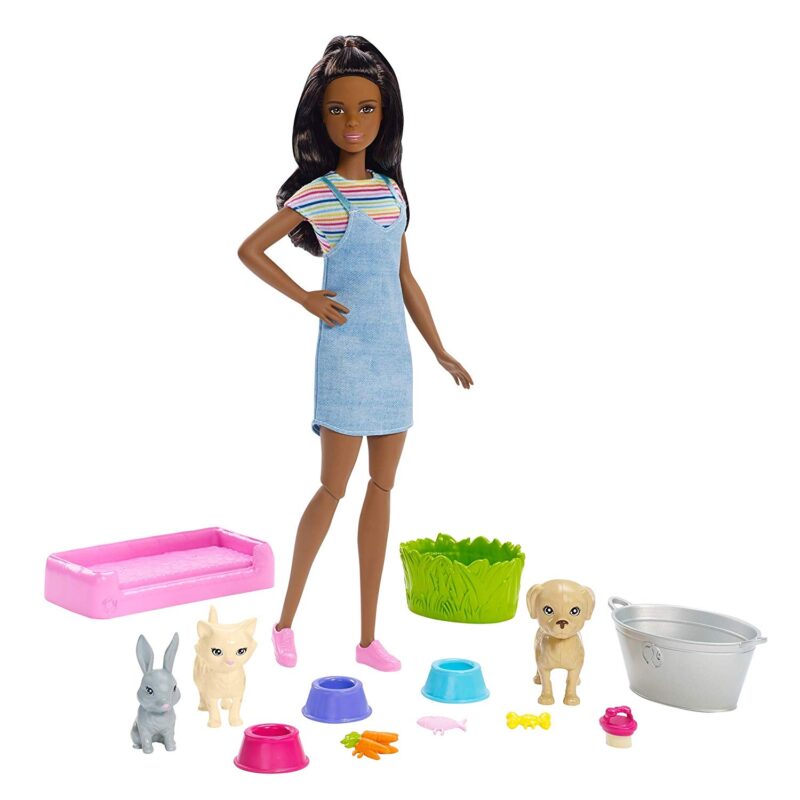 Barbie állatka napközi szett barna babával - 1. Kép