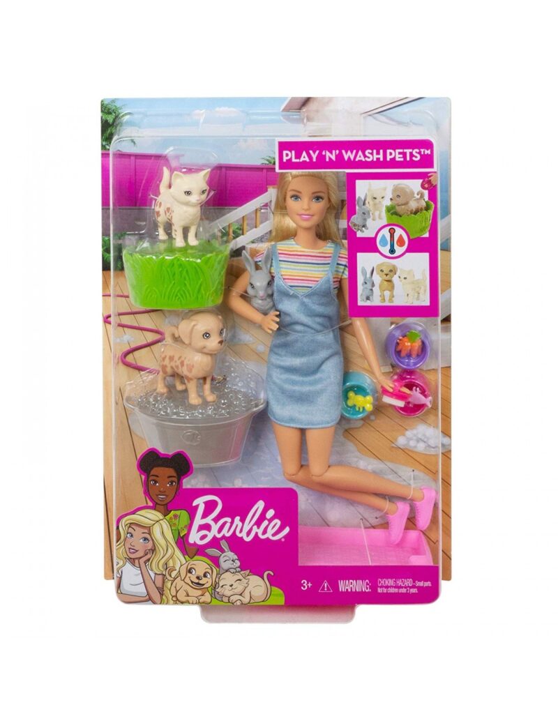 Barbie: állatka napközi szett szőke hajú babával - 4. Kép