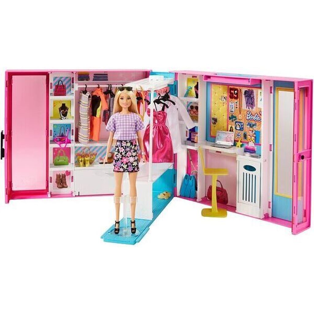 Barbie Fashionistas: Álomgardrób szőke hajú babával és kiegészítőkkel - 1. Kép
