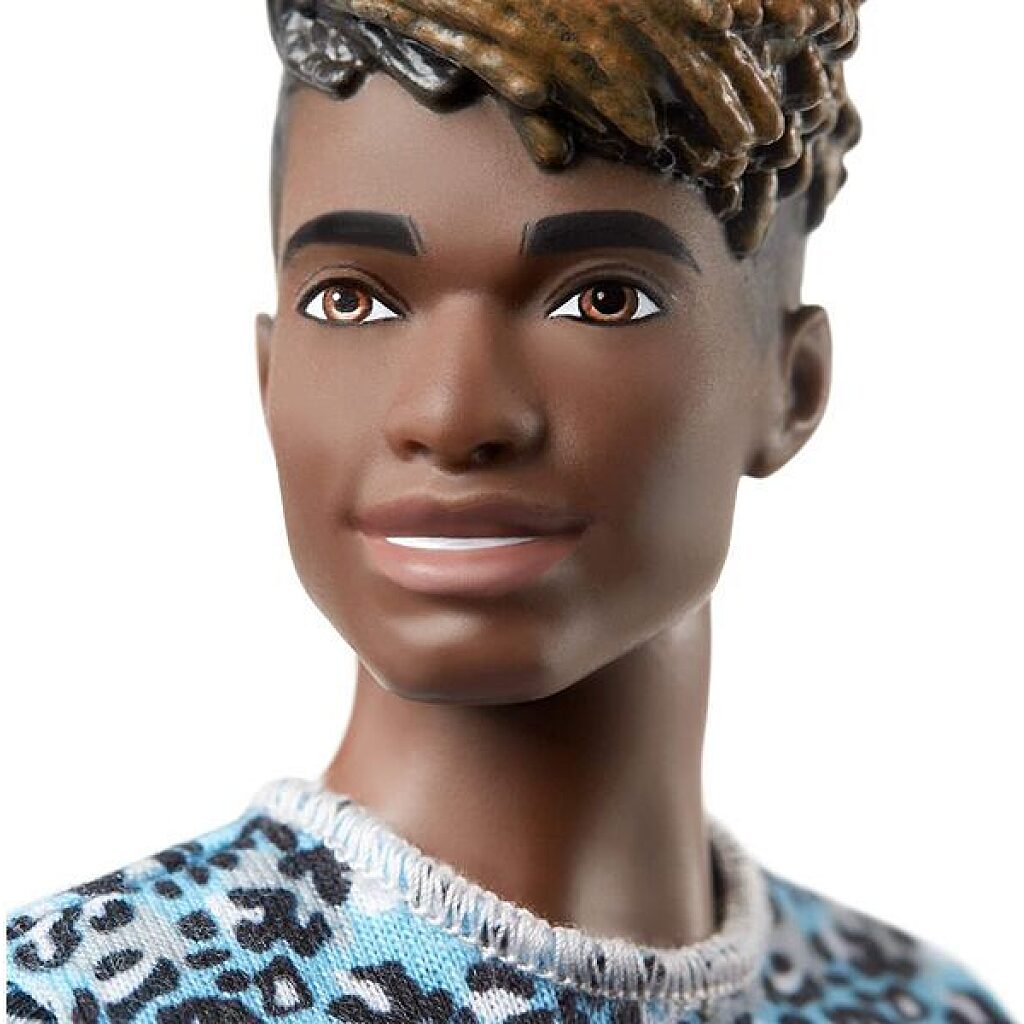 Barbie Fashionistas barátok: Barna bőrű Ken párduc mintás pulcsiban - 2. Kép