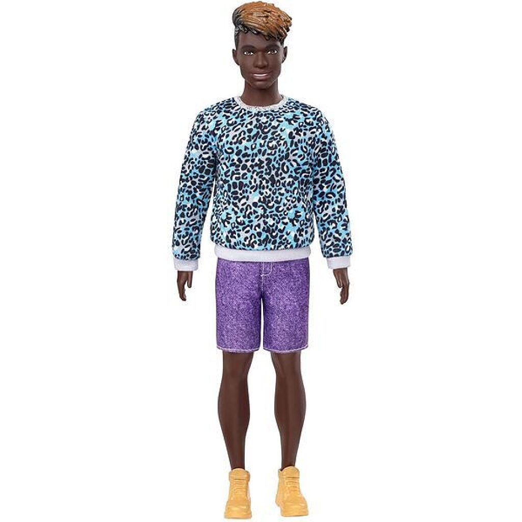 Barbie Fashionistas barátok: Barna bőrű Ken párduc mintás pulcsiban - 1. Kép