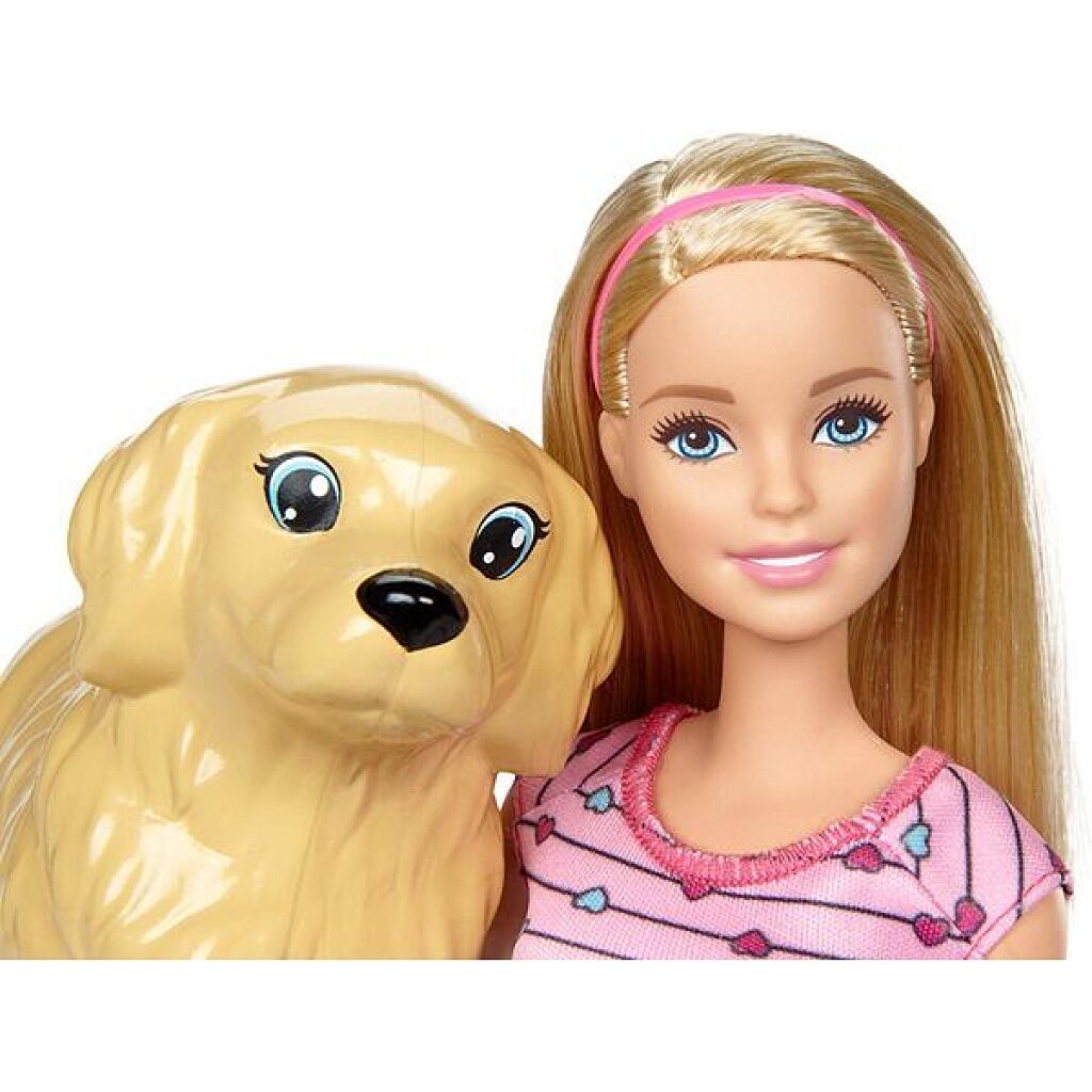 Barbie: Szőke hajú Barbie újszülőtt kutyusokkal - 3. Kép