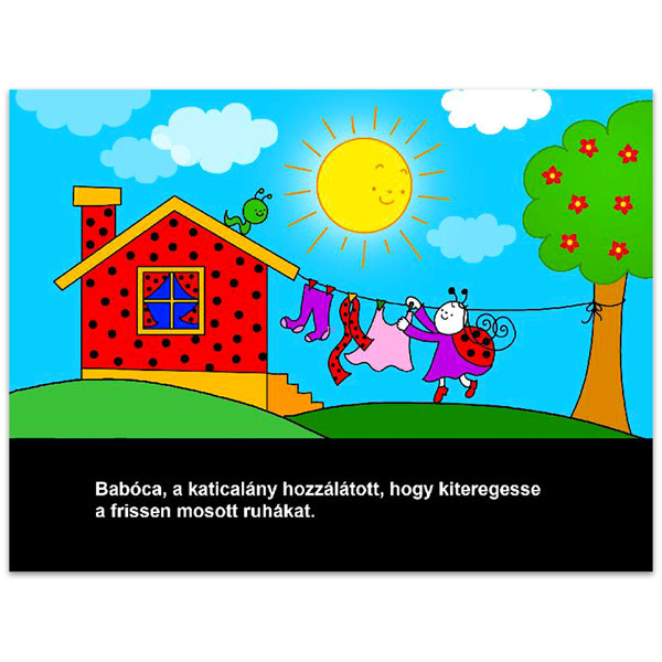 Bogyó és Babóca: Bogyó és a szél diafilm - 2. Kép