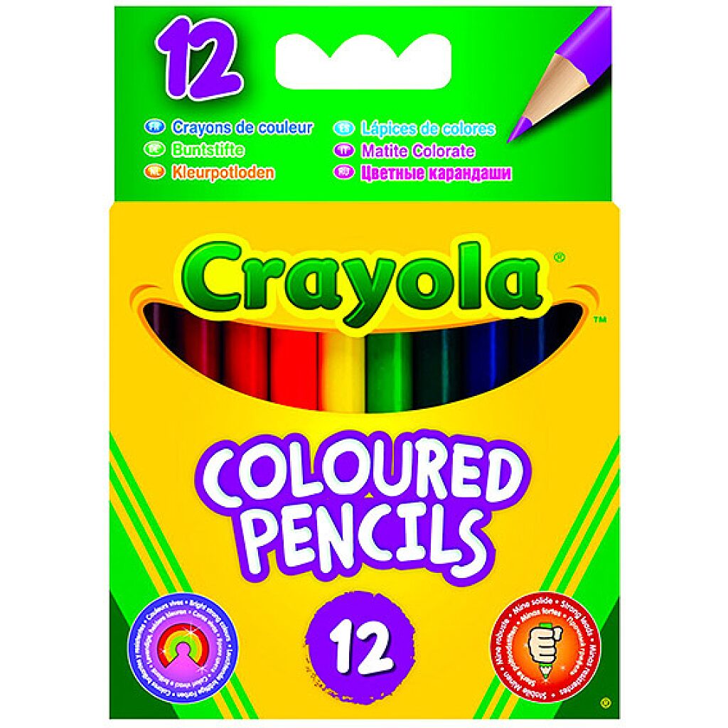 Crayola: 12 db félhosszú színes ceruza - 1. Kép