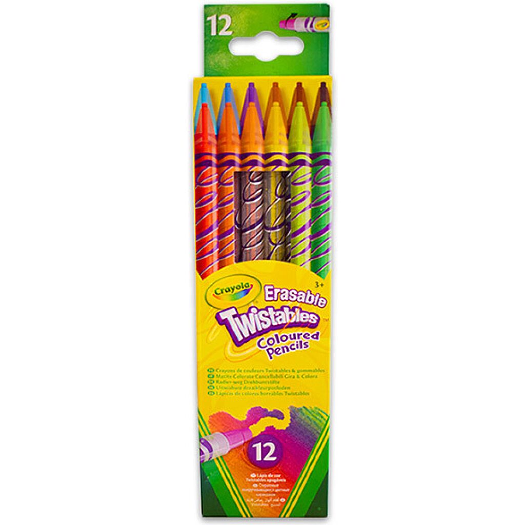 Crayola: 12 db radírvégű csavarható színes ceruza - 1. Kép