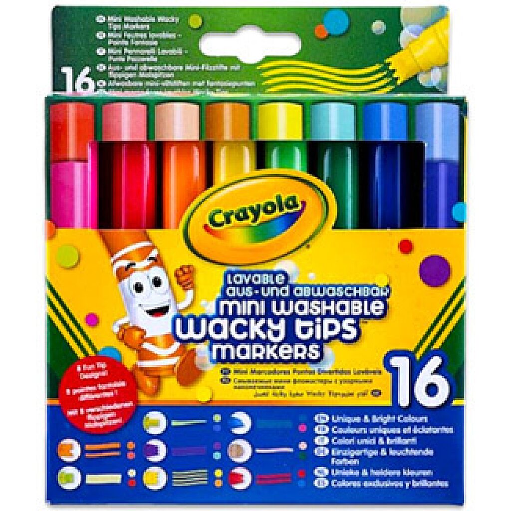 Crayola: 16 db különleges hegyű mosható filctoll - 1. Kép