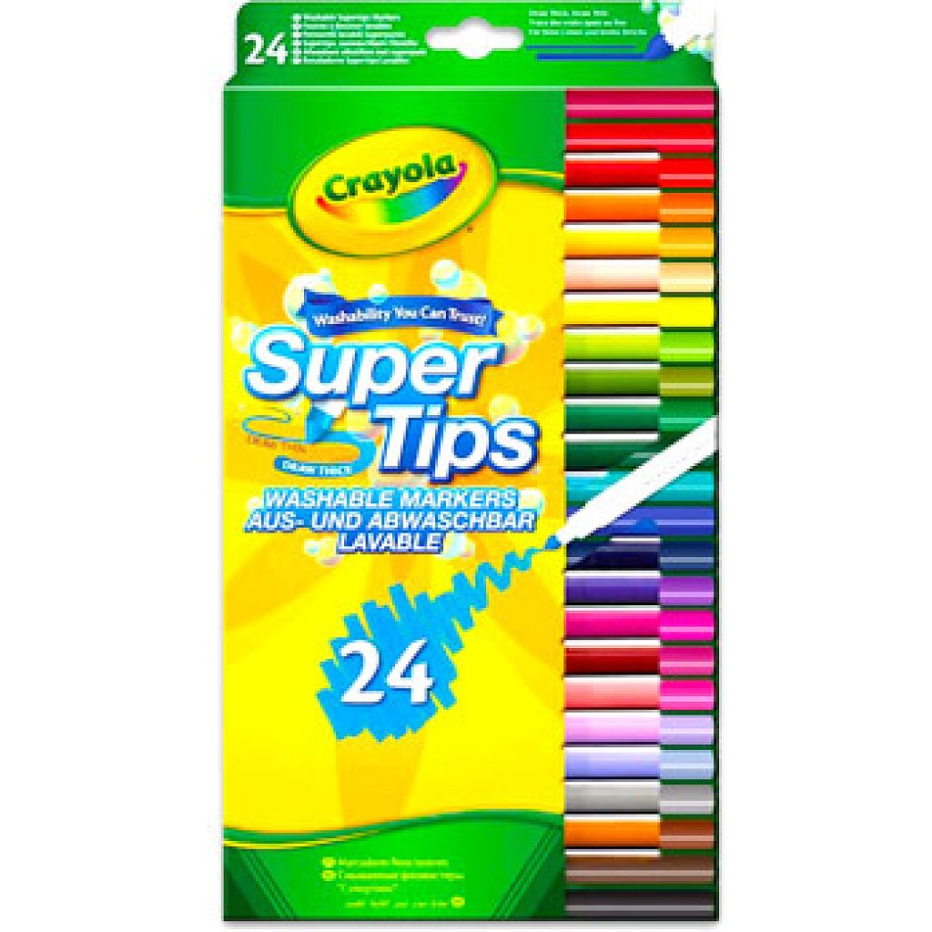 Crayola: 24 darabos kimosható vékony filctoll - 1. Kép