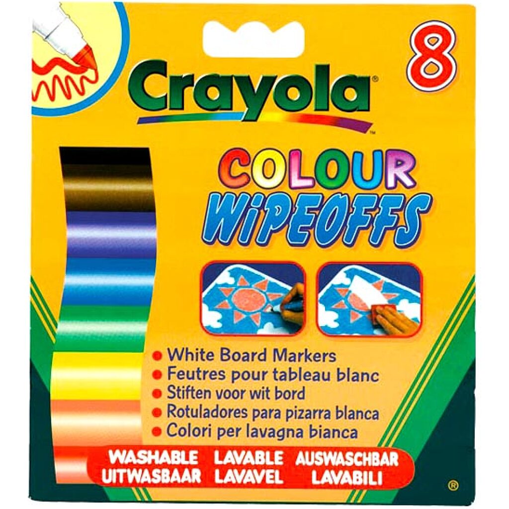 Crayola: 8 db lemosható vastag filctoll fehér táblára - 4. Kép