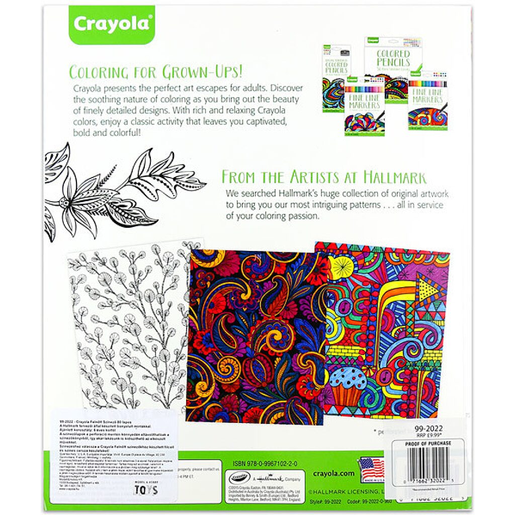 Crayola: Felnőtt színező - 80 lapos - 2. Kép