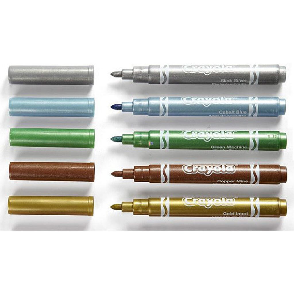 Crayola: metál színű filctollak - 5 darabos - 2. Kép