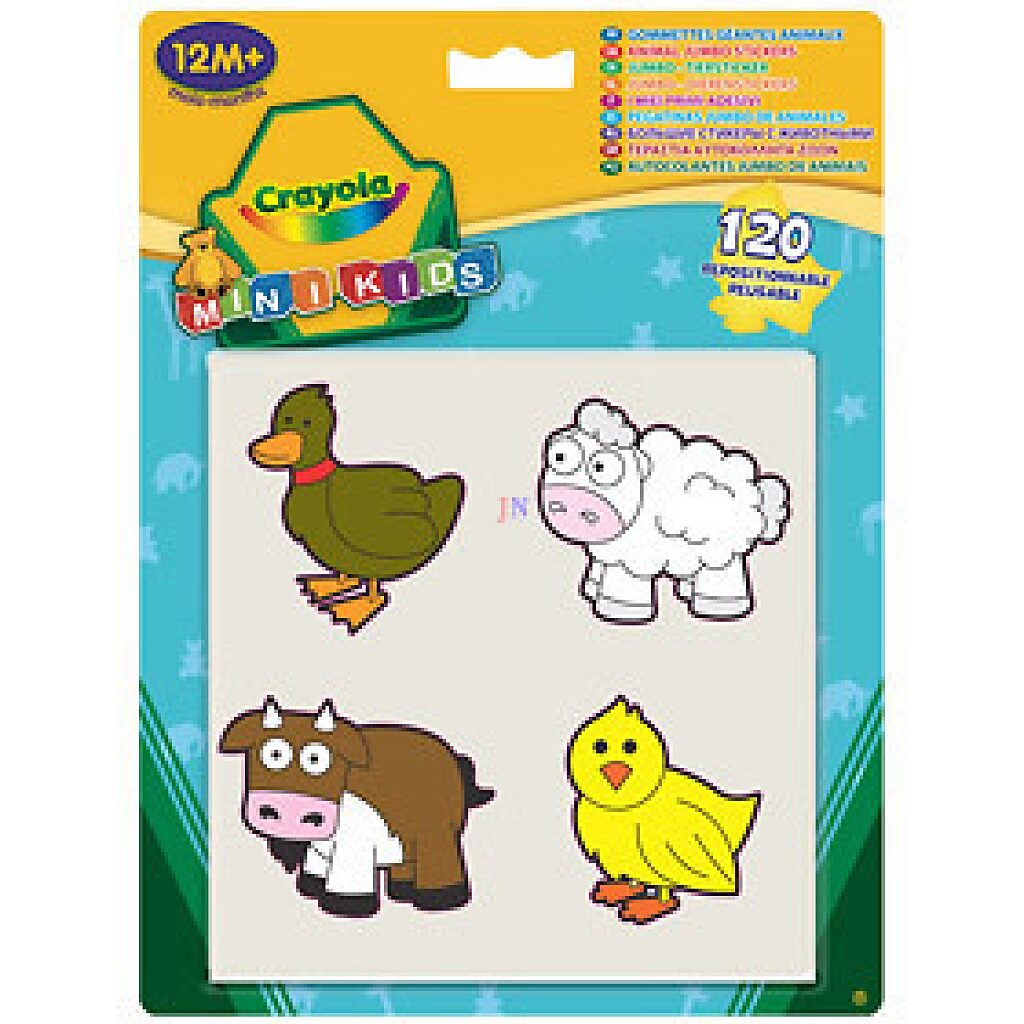 Crayola Mini Kids: Óriás matricás foglalkoztató - állatkák 175 db matricával - 1. Kép
