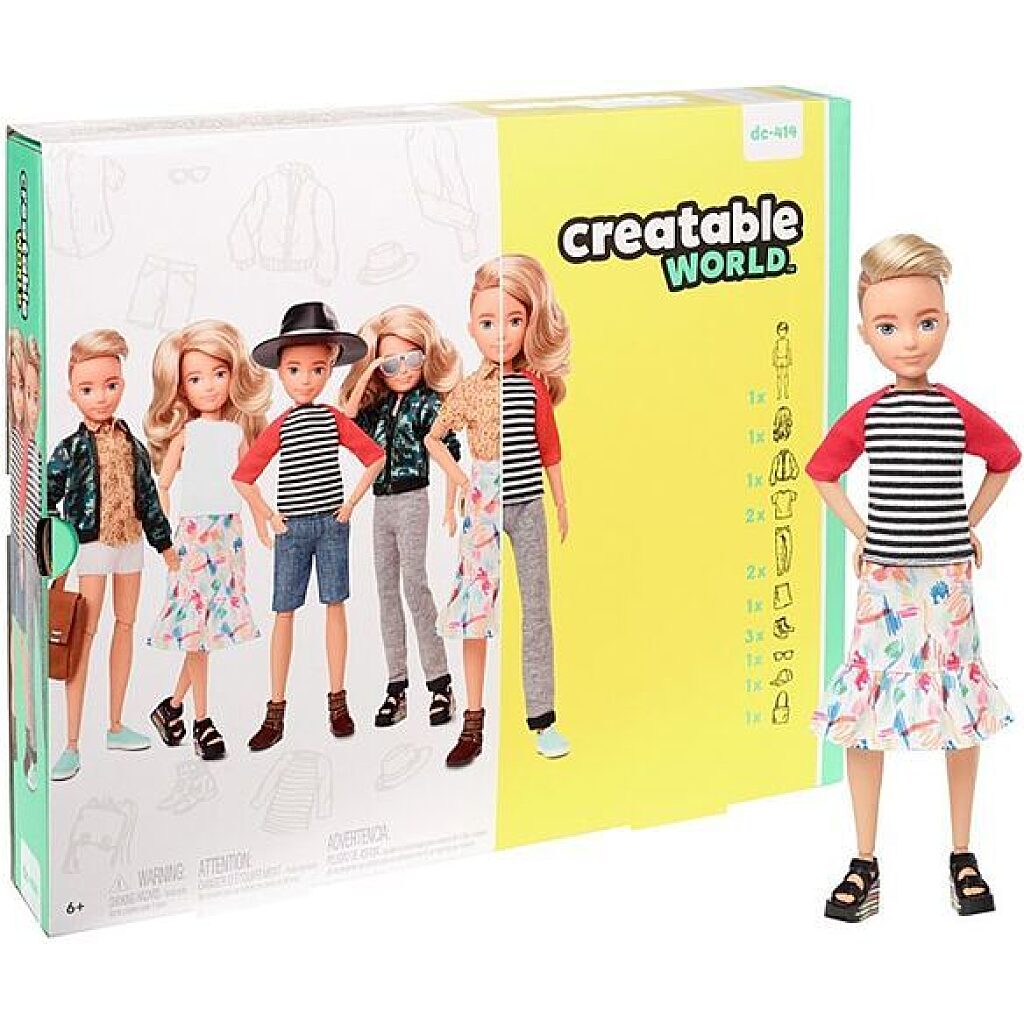 Creatable World: Szőke hajú öltöztethető baba 12 kiegészítővel - 1. Kép