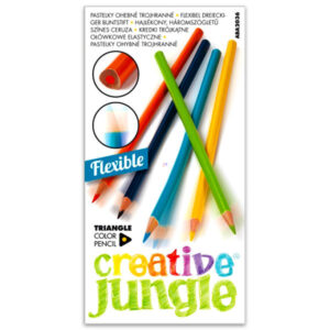 Creative Jungle 12 darabos háromszögletes hajlékony színes ceruza - 1. Kép