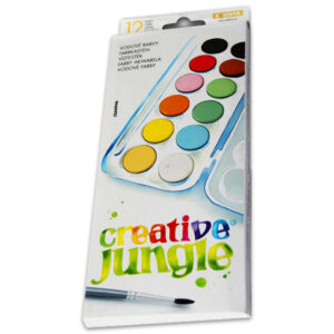 Creative Jungle 12 színű nagy vízfesték kifestővel - 1. Kép