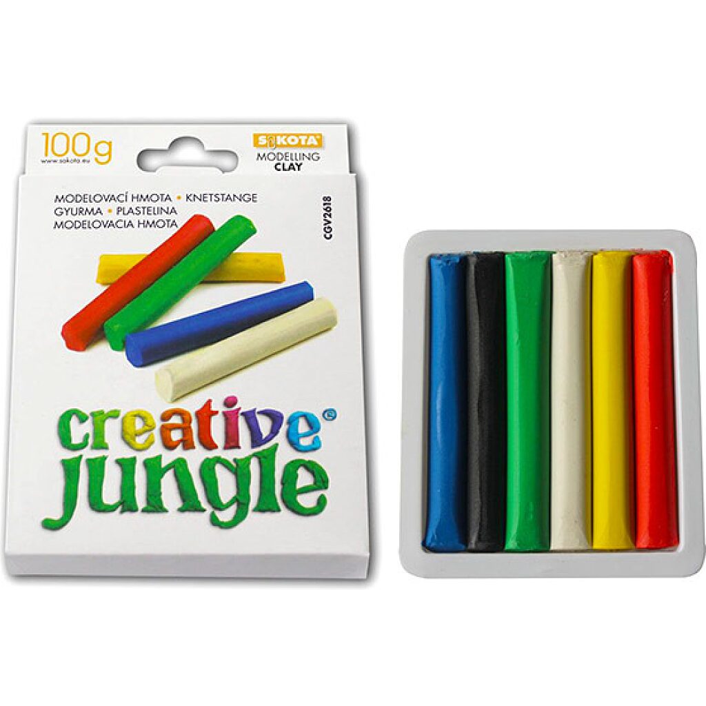 Creative Jungle: színes gyurma 6 darabos - 100 g - 1. Kép