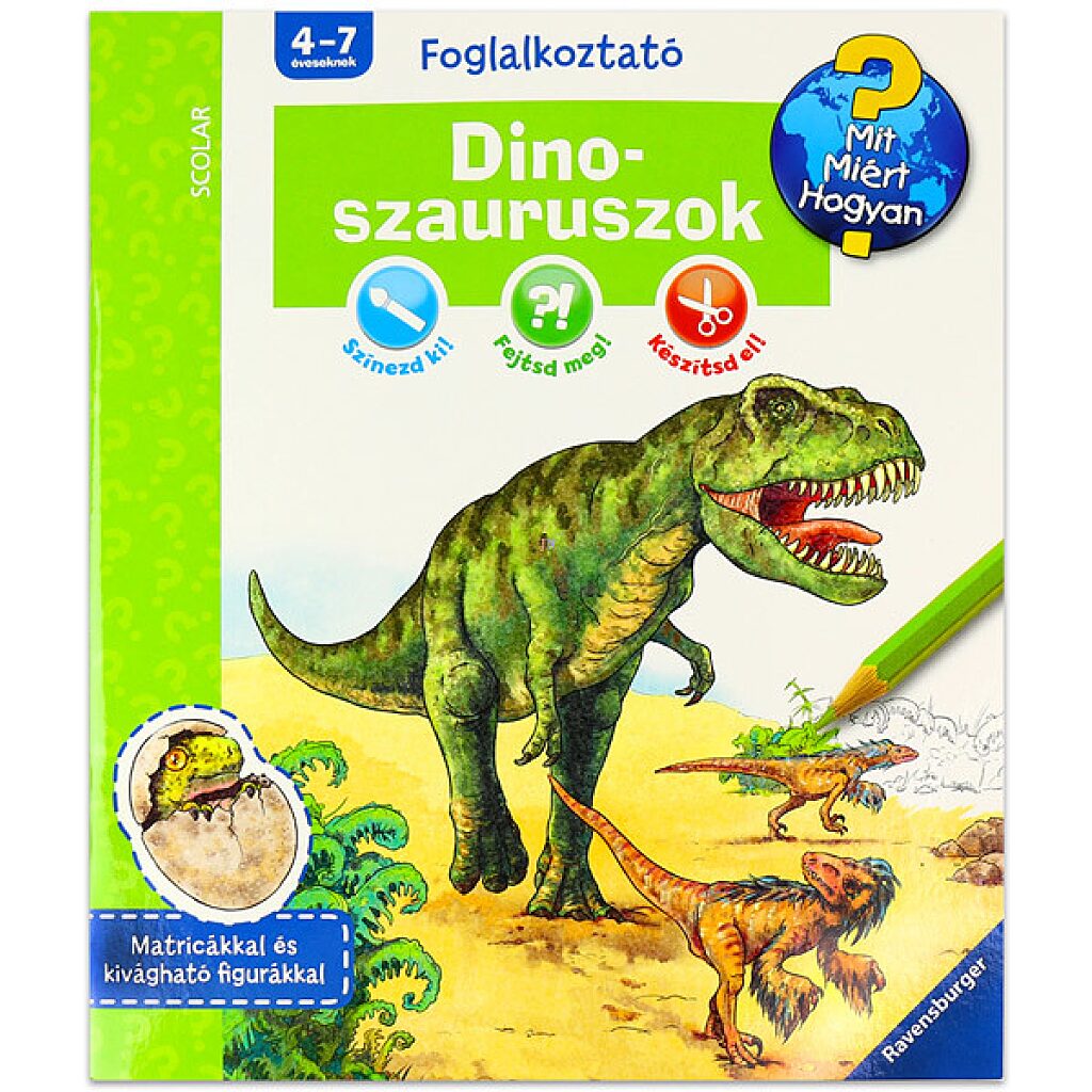 Dinoszauruszok foglalkoztató könyv - 1. Kép