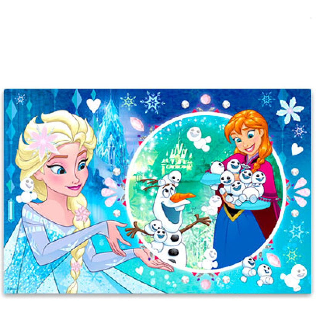 Disney hercegnők: Jégvarázs 54 darabos puzzle matricákkal - 2. Kép