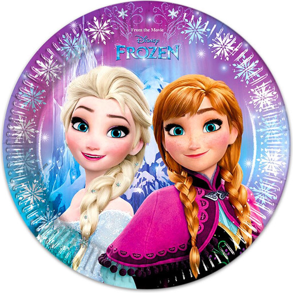 Disney hercegnők Jégvarázs 8 darabos tányér - 23 cm - 1. Kép