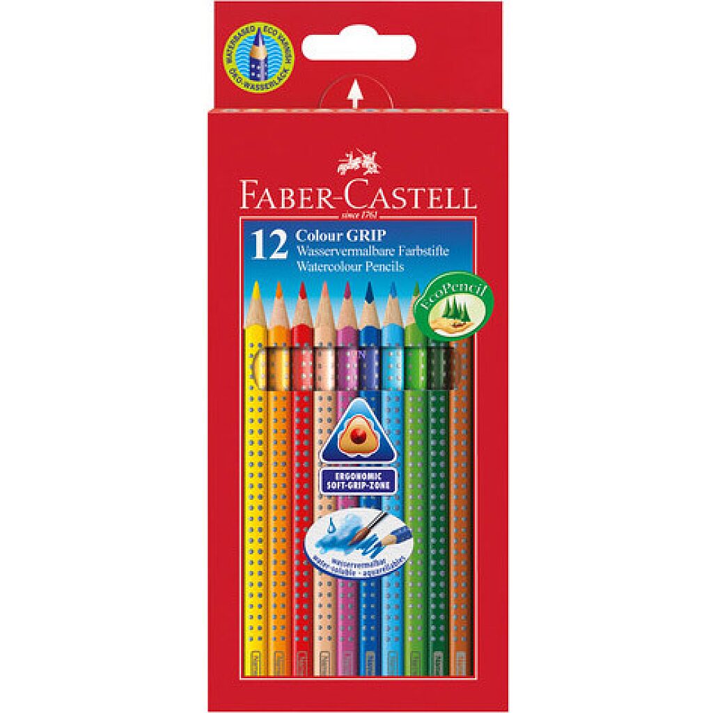 Faber-Castell Grip színes ceruza készlet - 12 db-os - 1. Kép