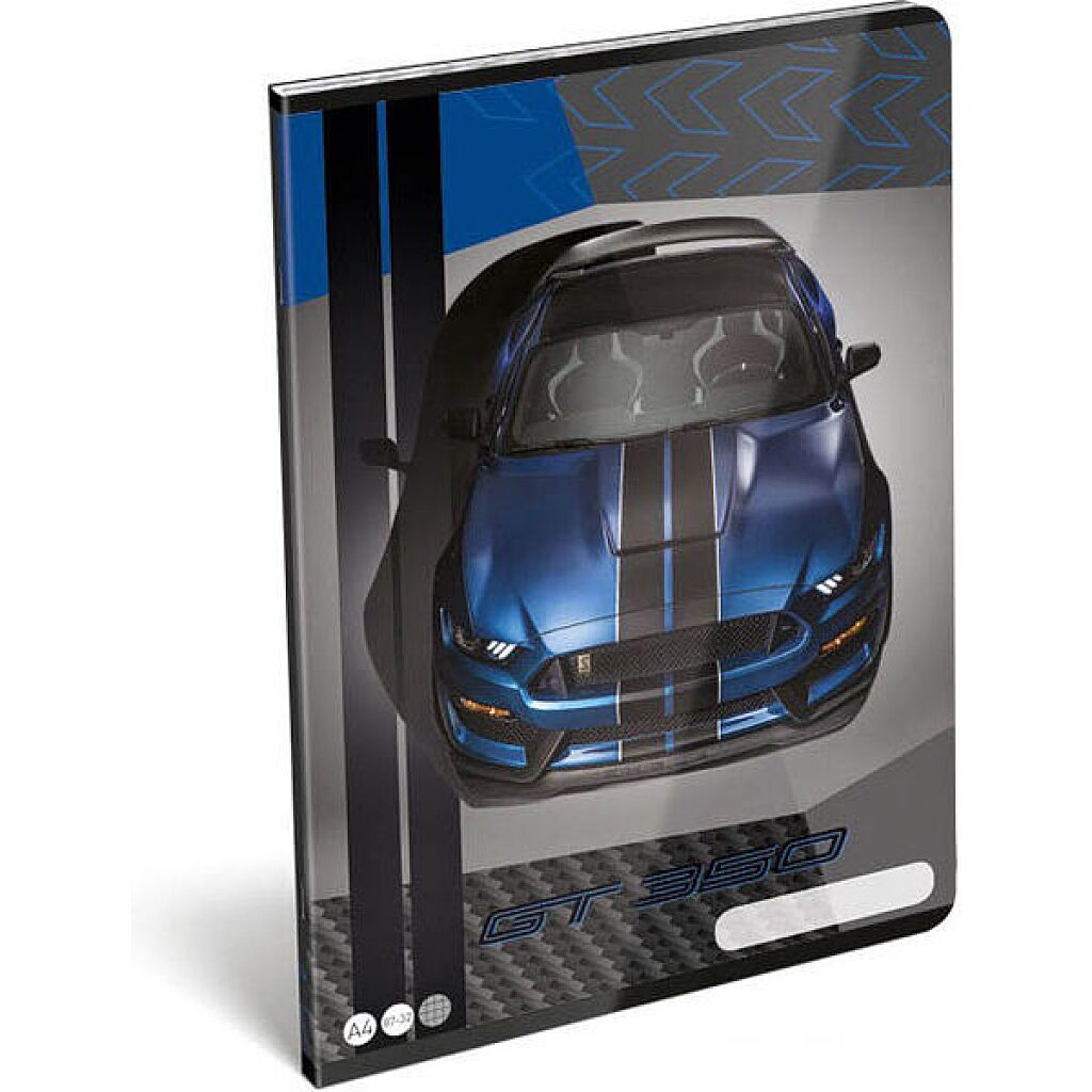FORD: Mustang Blue A4 négyzetrácsos füzet - 1. Kép