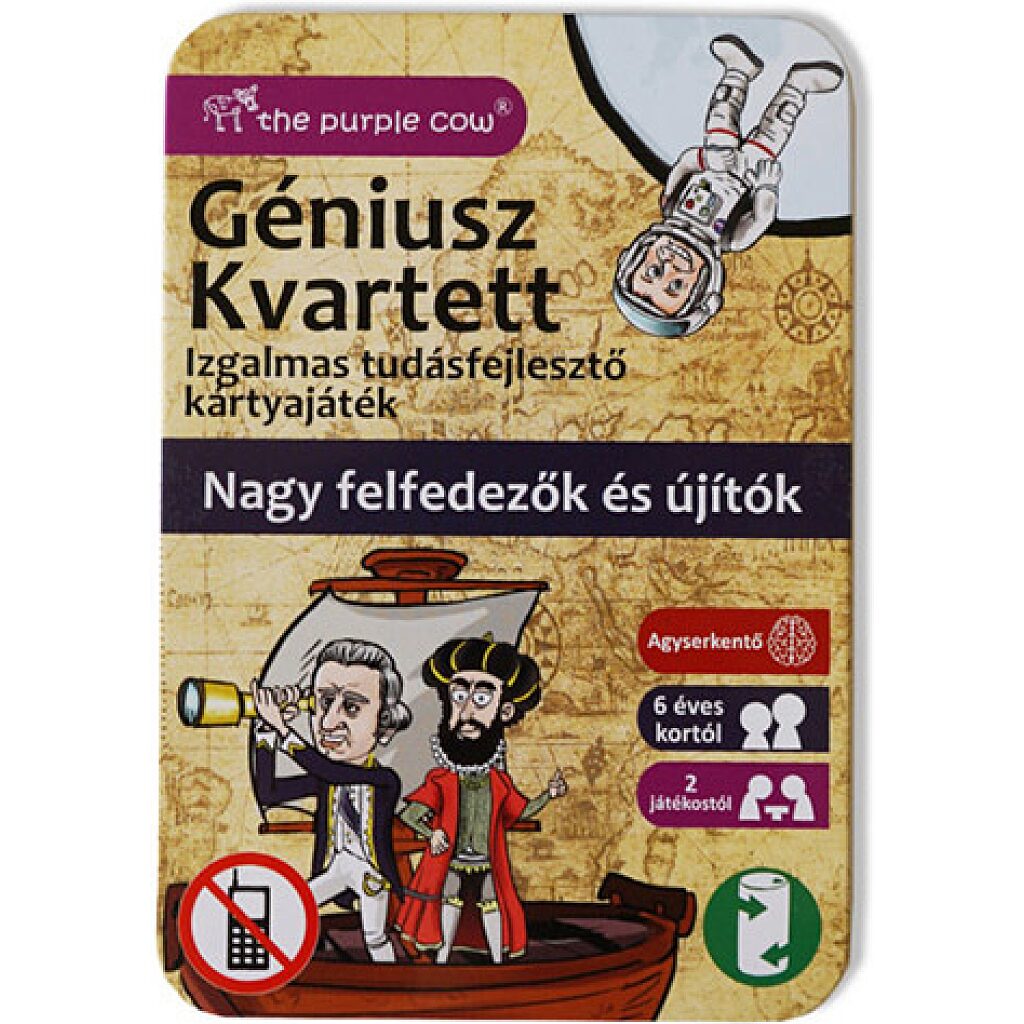 Géniusz Kvartett - Nagy felfedezők és újítók kártyajáték - 1. Kép