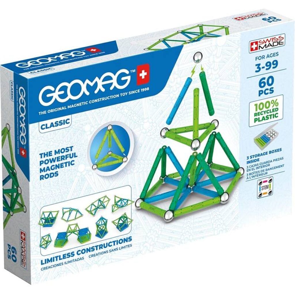 Geomag Green Line Classic 60 db-os mágneses építőjáték - 1. Kép