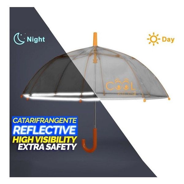 Gyerekesernyő fényvisszaverő csíkkal - narancssárga - 2. Kép