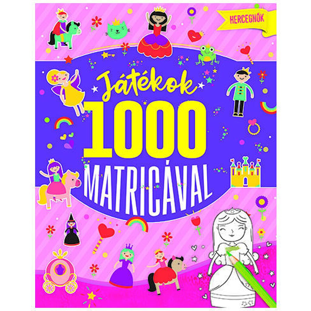 Játékok 1000 matricával - Hercegnők - 1. Kép