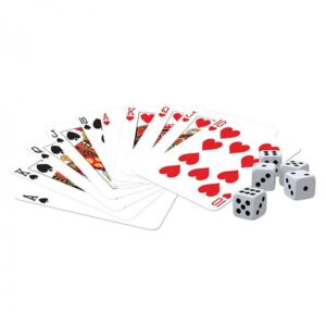 Klasszikus kártyajáték - 2 pakli kártyával és 5 darab dobókockával - 1. Kép