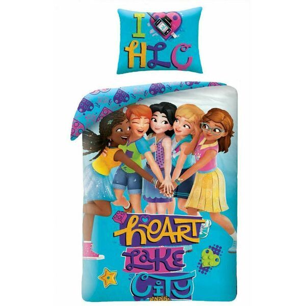 LEGO Friends: I Love HLC kétrészes ágyneműhuzat garnitúra - 1. Kép